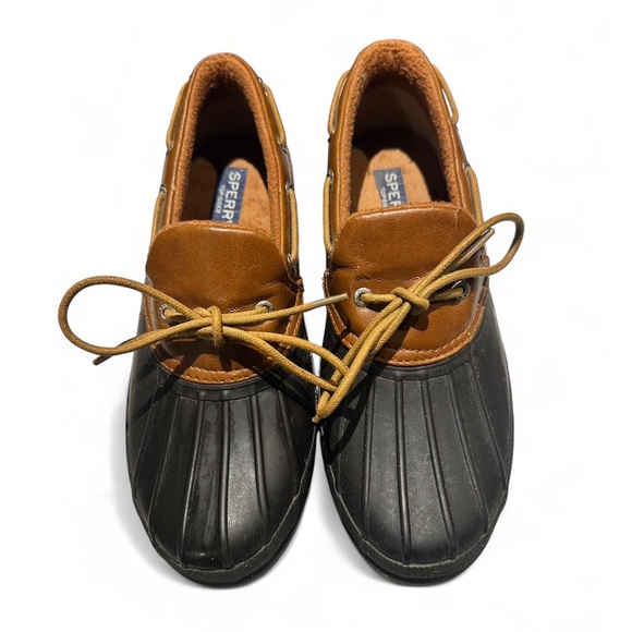 Women’s Sperry brown and black duck boots #duckboots Size: 9.5 - Picture 1 of 10